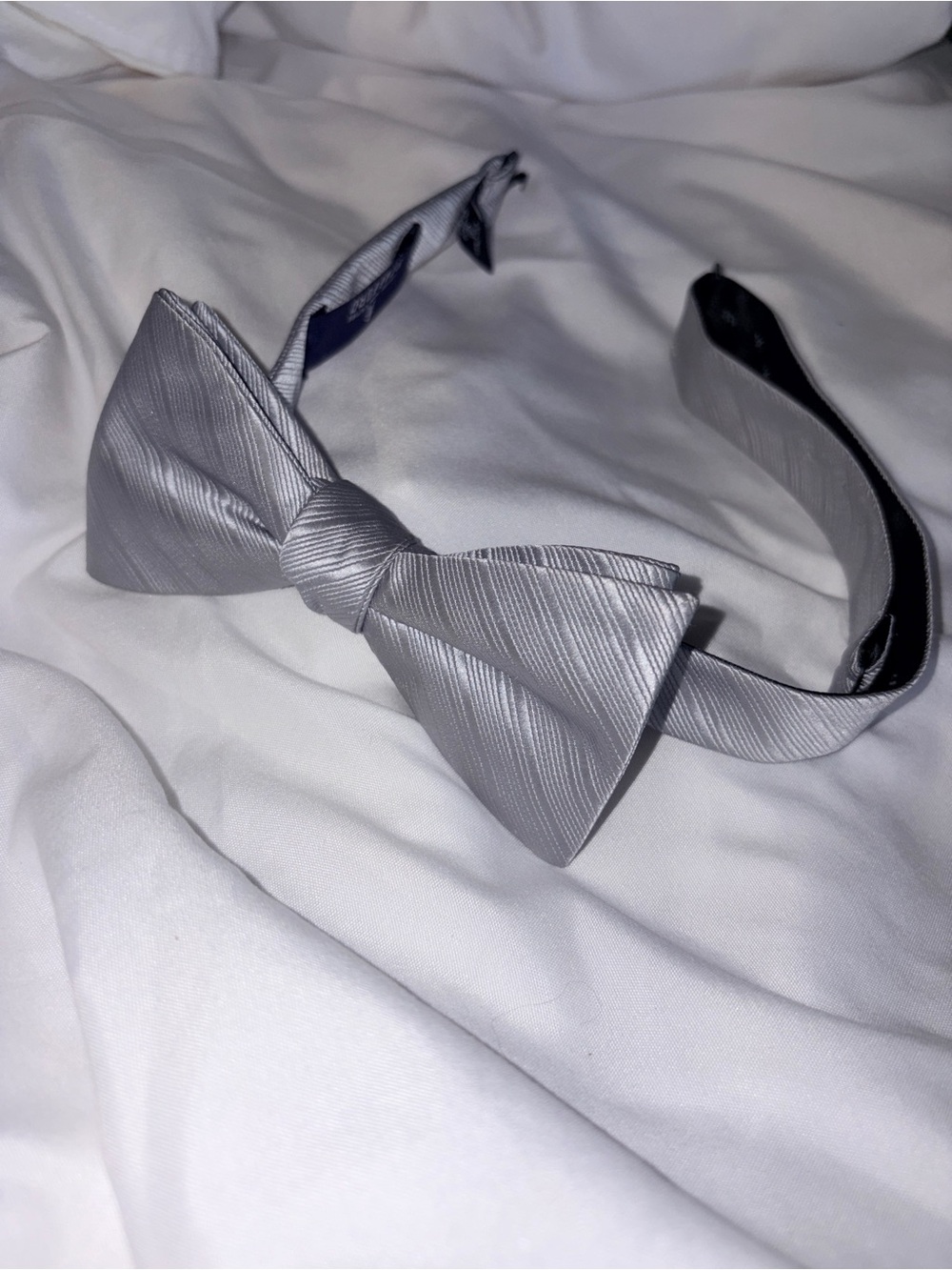 Stafford Silver Gray Kids Bow Tie